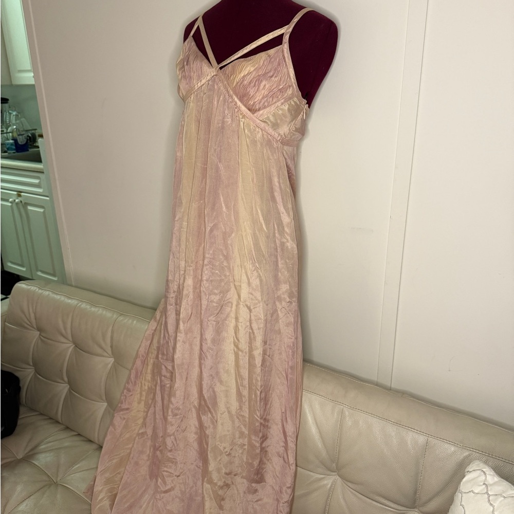 Elegant Pink Armani Silk Slip Exchange Dress